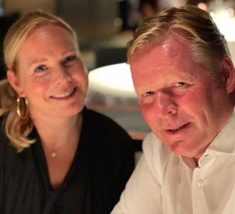 Debbie Koeman with her father Ronald Koeman.